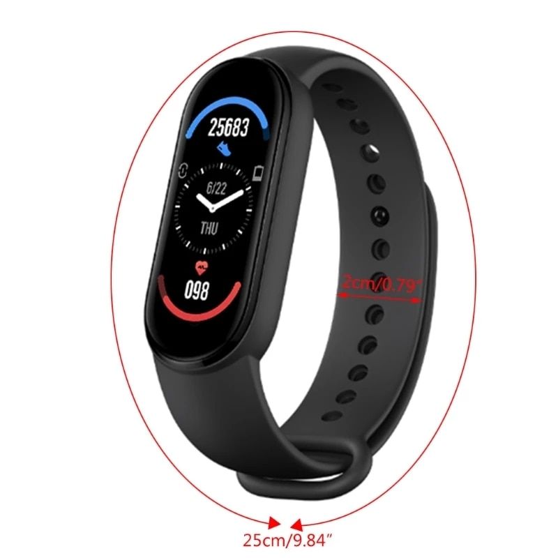 2021 M6 Smart Watch Men Women  Sports Bracelet Heart Rate Fitness Tracking Bluetooth Smartwatch For Xiaoaples Android
