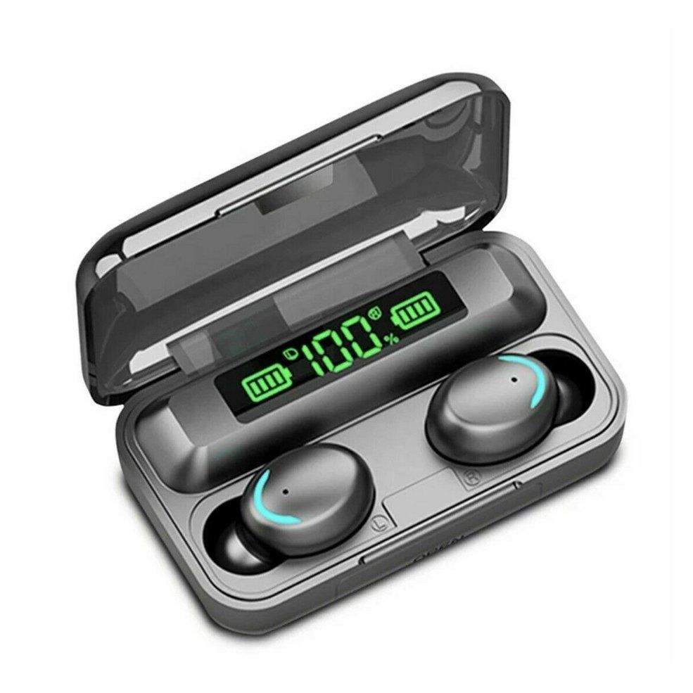 F9-5d Wireless Headset  Display Green Light Hi-Fi Stereo Sound Quality - Black