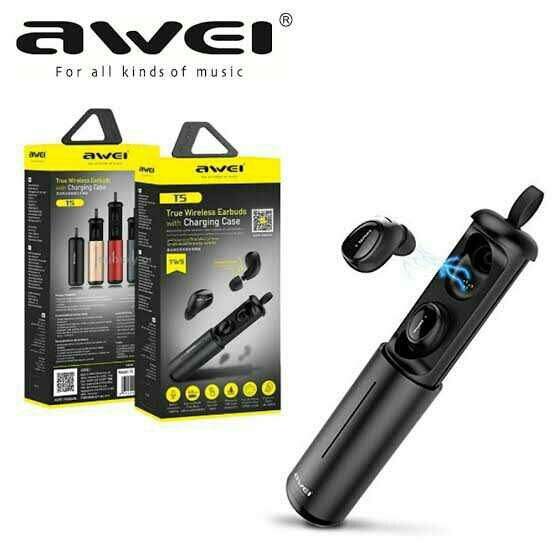 AWEI T5 TWS Bluetooth Headset with Microphone Earbuds Bluetooth 5.0