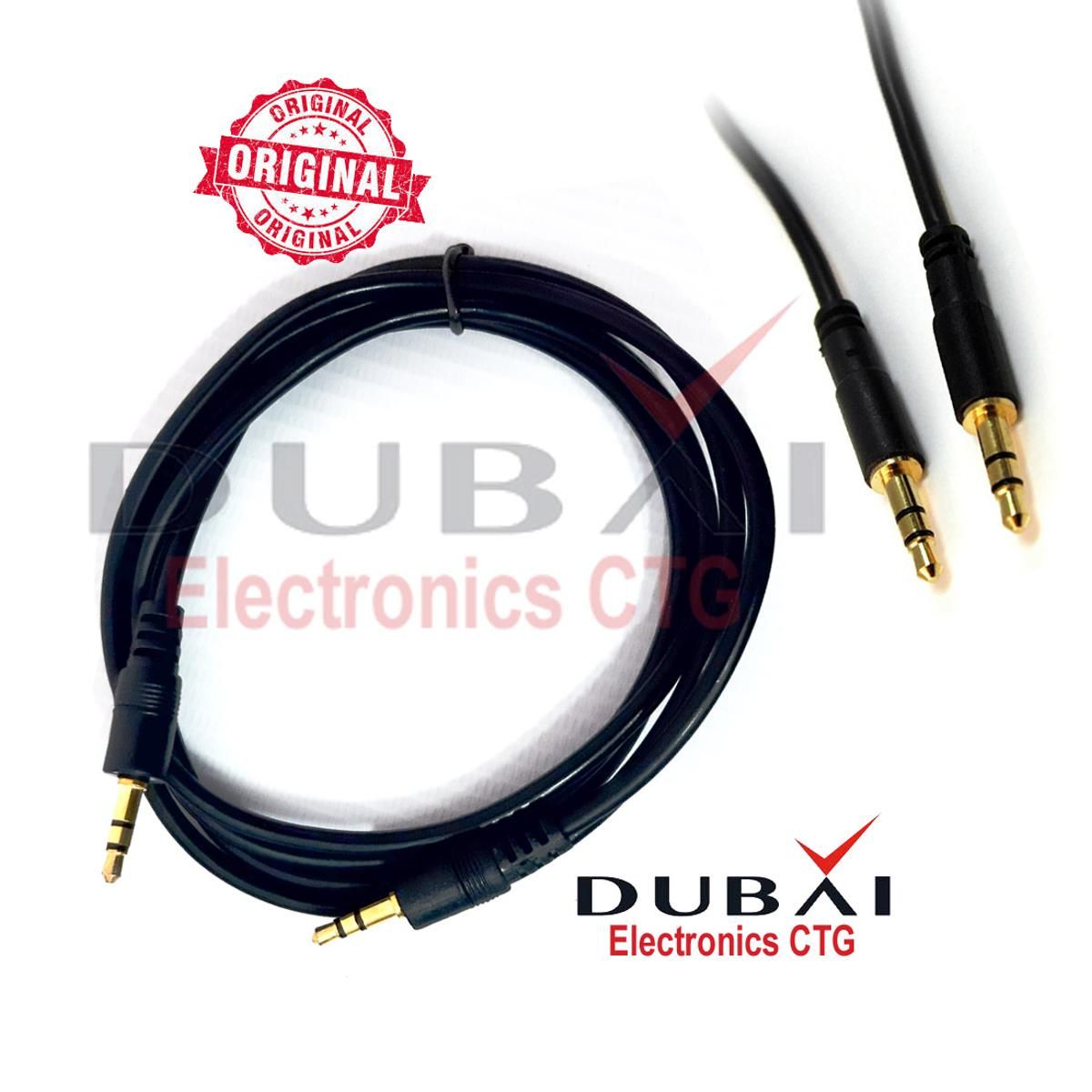 Audio Stereo 3.5mm Male to Male Jack Aux Auxiliary Cable or One by One Cable 4.5 feet