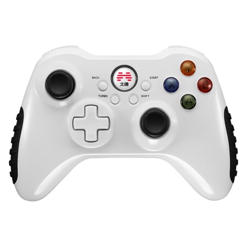 BETOP 2185T2 Wireless Gamepad, Rechargeable 2.4G Game Controller with Vibration 360 Degree Joystick, for PC, TV, PS3 White