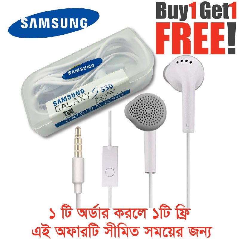 Samsung Earphones With Built-in Microphone 3.5mm In-Ear Wired Headsets- Buy 1 Get 1 Free