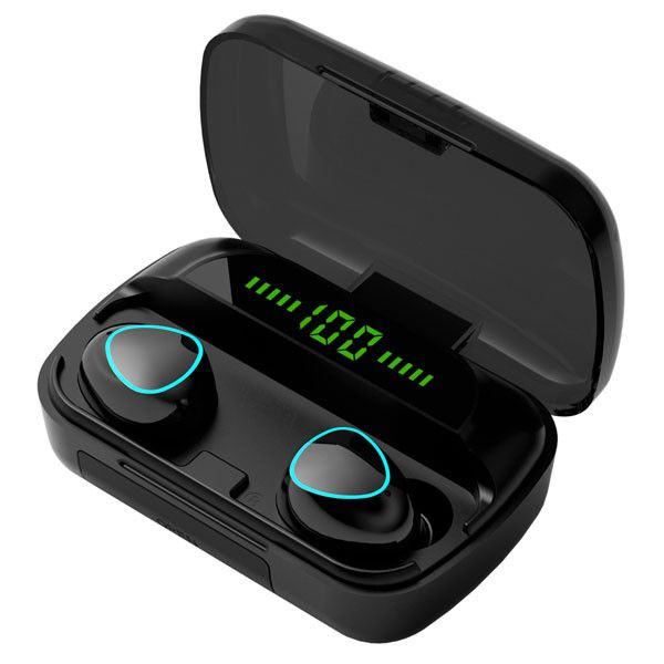 M10 TWS Wireless Earphone Touch Bluetooth Earplugs In The Ear Stereo Sport Headsets CVC8.0 Noise Reduction Headphones with Digital display-Black