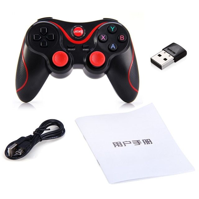 Terios X3 Wireless Bluetooth Gamepad Joystick for Android   Remote Controller Black white Color