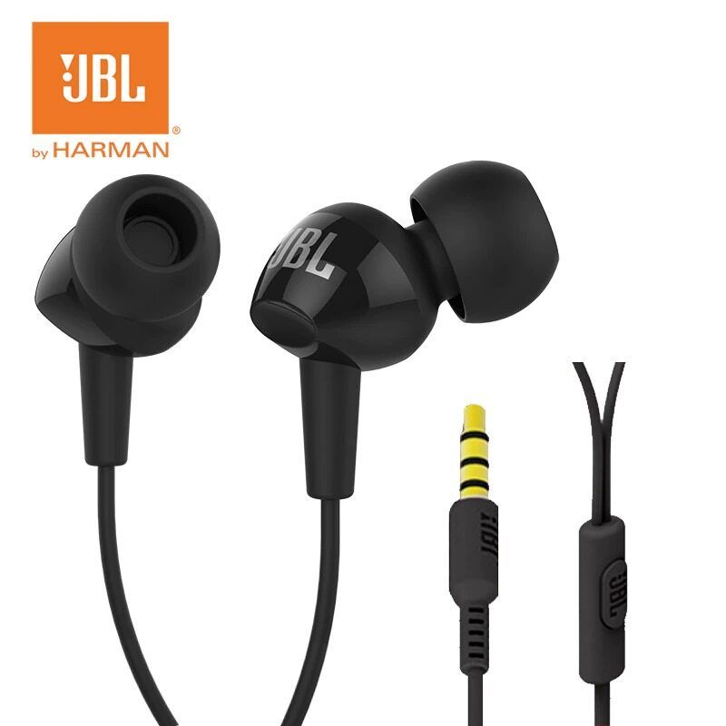 J.BL C100Si 3.5mm Wired Stereo Earphones Deep Bass Music Sports Headset Gaming Headphone - Headphone - Headphone