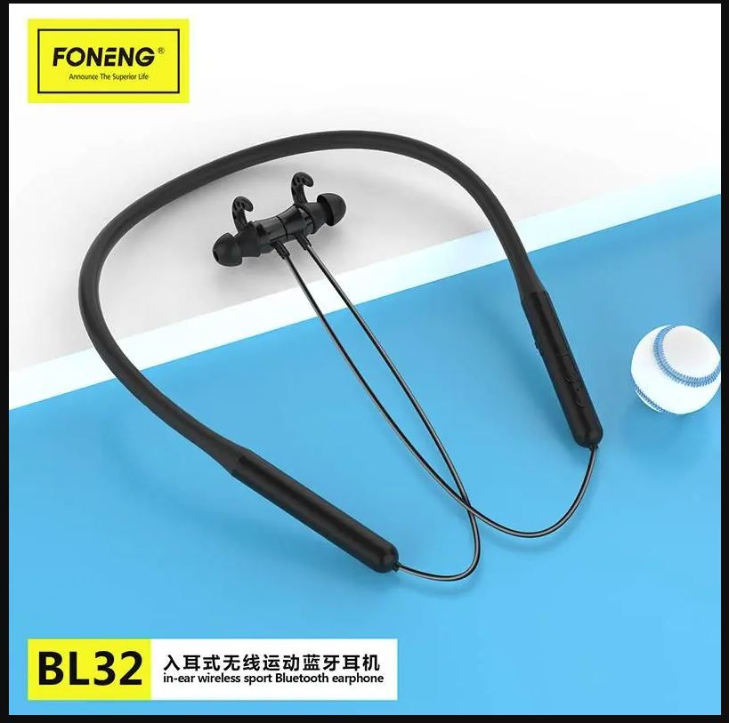 FONENG BL32 IN-EAR SILICONE RUBBERNECK HANGING BLUETOOTH EARPHONE FONENG