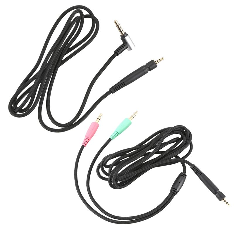 BRADOO- 2 Pcs Replacement Cable for Sennheiser G4Me One Game Zero 373D Gsp 350 Headphones-2 Meters & 1.2 Meters