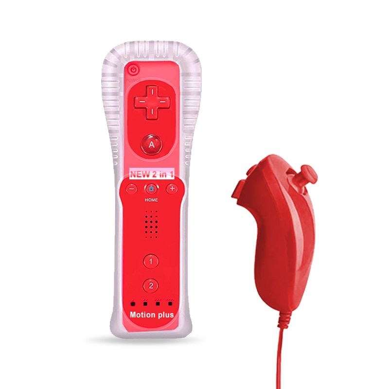 2 in 1 For Nintendo Wii Motion Plus Wireless Remote Controller For Nintend Wii Nunchuck Remote Controle Joystick Joypad