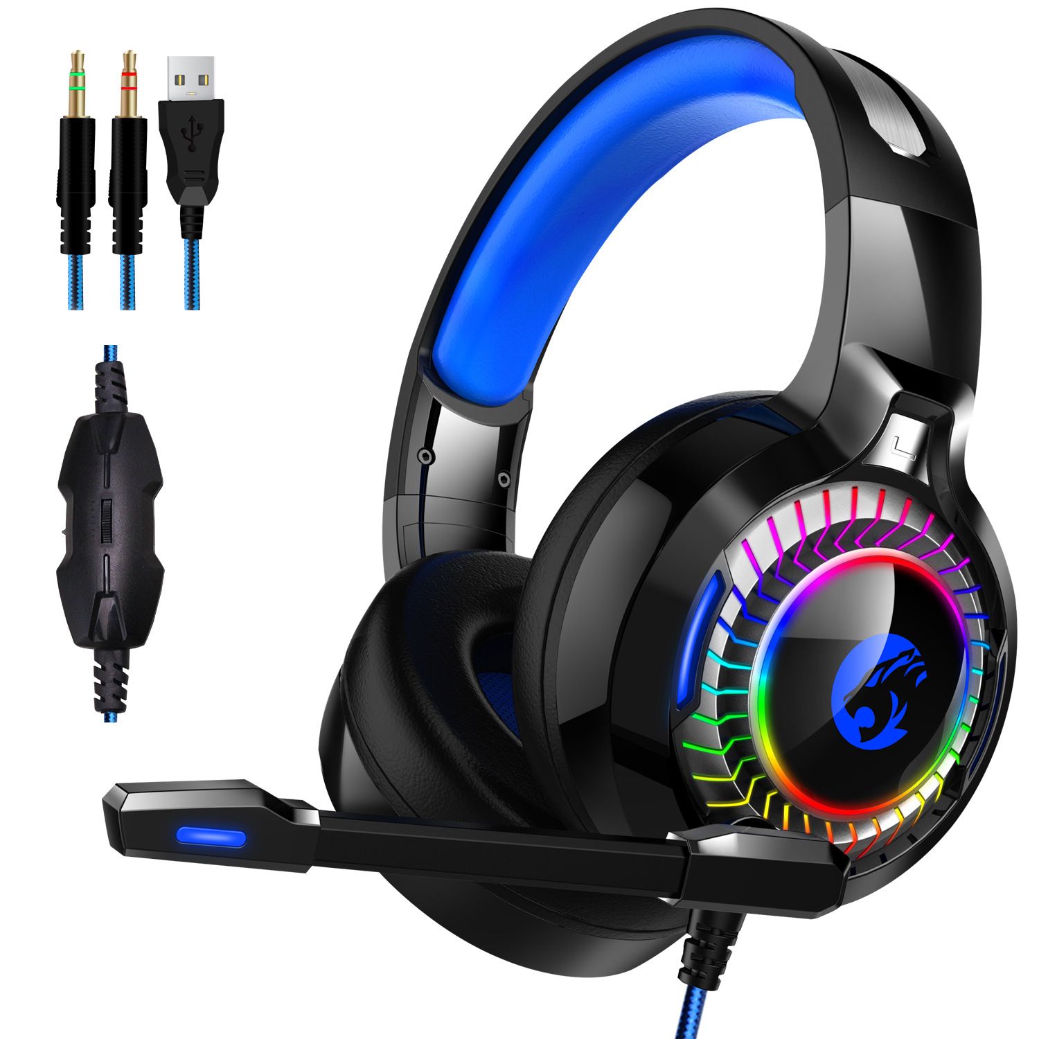 Yfashion 0 aming Headset Surround Stereo aming Headphones with c LED Lights Works for PS4 ox