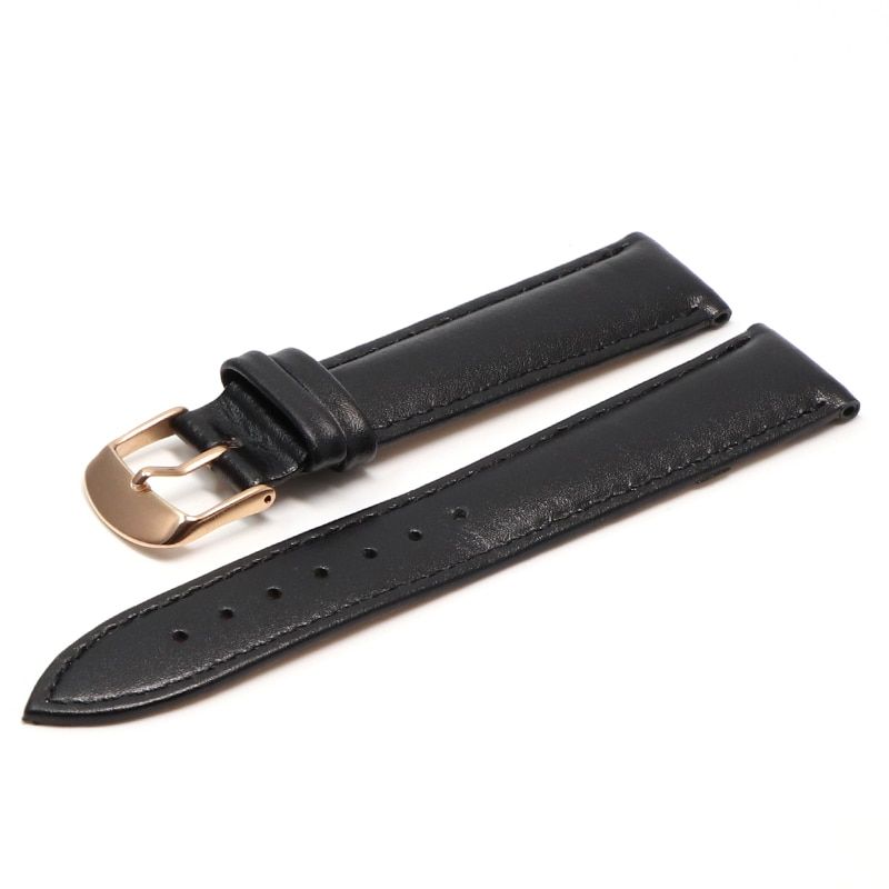 Brown Leather Bracelet With Rose Gold Clasp Bracelet 18mm 20mm watch band 22mm watch Strap For DW Watch Daniel Wellington Band