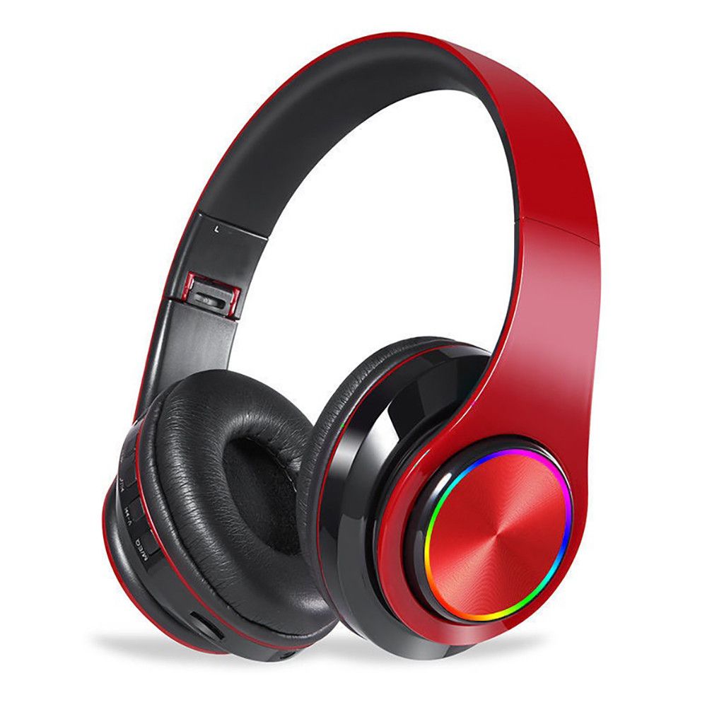 Led Wireless Headset Bluetooth 5.0 Stereo OverEar Foldable Headphones Headset Stereo Surround Headphone With Mic For PC Computer Games Headphones brand new and high quality