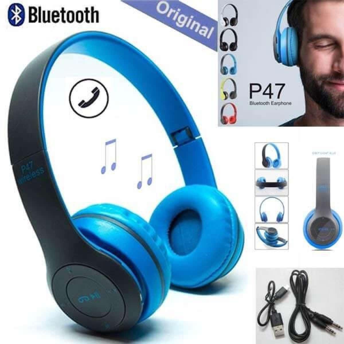 (BS GSDGET ) Wireless Bluetooth Headphone P47 Stereo Earphone with SD Card