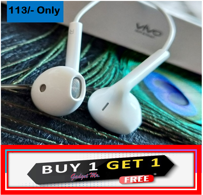 Earphone Or In Ear Headphone For Samsung, Vivo, Oppo, MI In Ear Earphone Good Bass Sound Quality For All Android - White