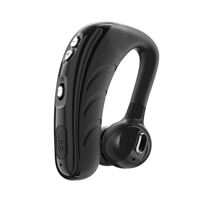 Wireless Bluetooth 5.1 Headphones with Mic Voice Control Handsfree Earphone Stereo Noise Cancellation Earhook Business Headset for Smart Phone