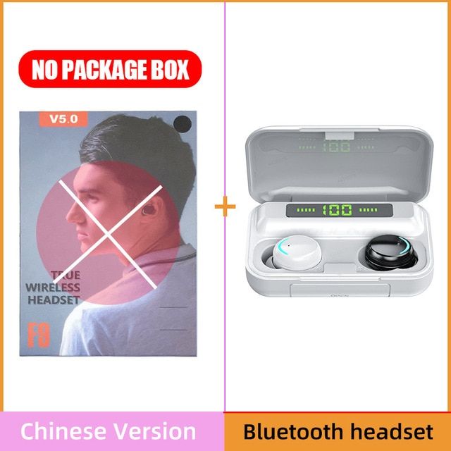 TWS Bluetooth 5.1 Earphones 2200mAh Charging Box Wireless Headphone 9D Stereo Sports Waterproof Earbuds Headsets With Microphone