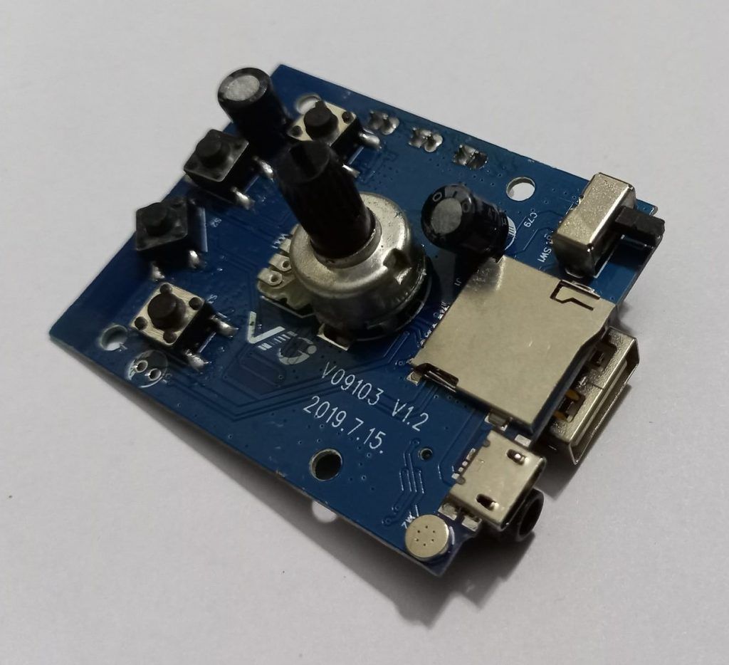 V09103 Bluetooth Audio Receiver Amplifiers Board Micro USB 5V 3.5mm Audio Socket SD Card USB Port Dual Speaker Stereo Audio With One Volume