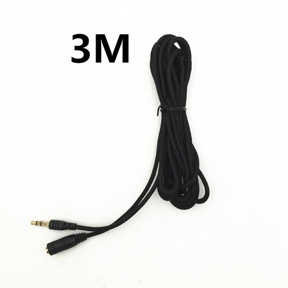 1.5m/2m/3m 3.5mm Jack Female to Male Earphone Headphone Stereo Audio Extension Cable Cord for Speaker Phone Nylon Wire