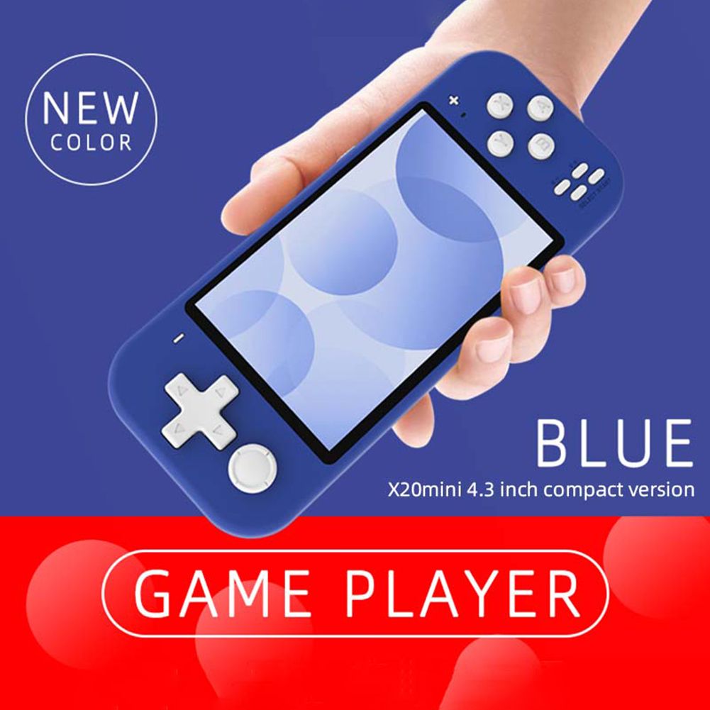 X20 Mini Handheld Game Console Newest 4.3 inch Handheld Portable Game Console Dual Joystick 8GB Preloaded 1000 Free Games Support TV Out video game machine
