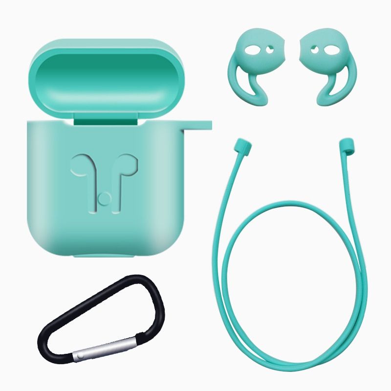 4 In 1 Earphone Silicone Case Anti-lost Wire Eartips for Apple Airpods Air Pods 1 2 Bluetooth Wireless Headphone Accessories