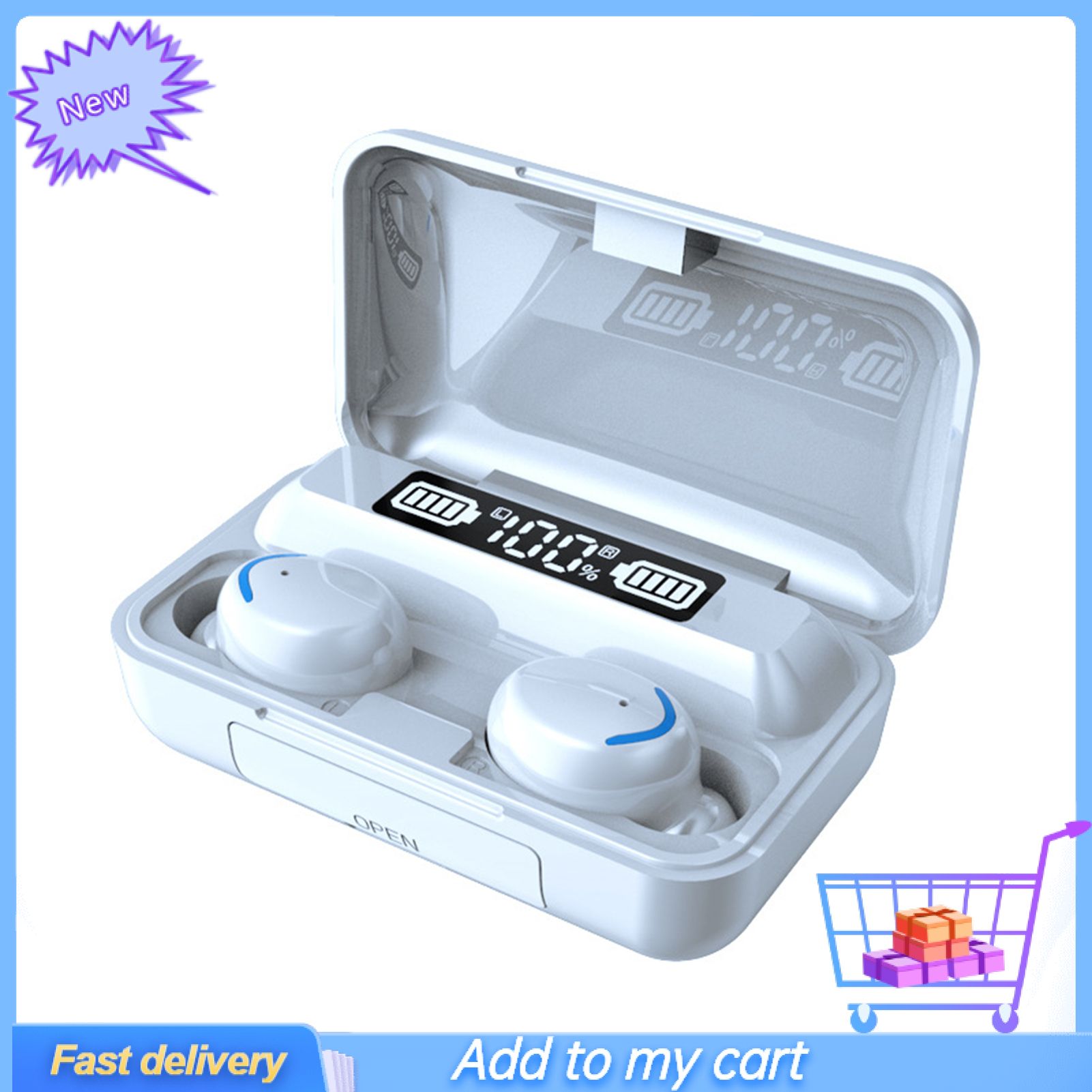 GreenForest Earbuds Multifunctional Bluetooth-compatible V5.0 Creative True Wireless Stereo Earphone for Cellphone