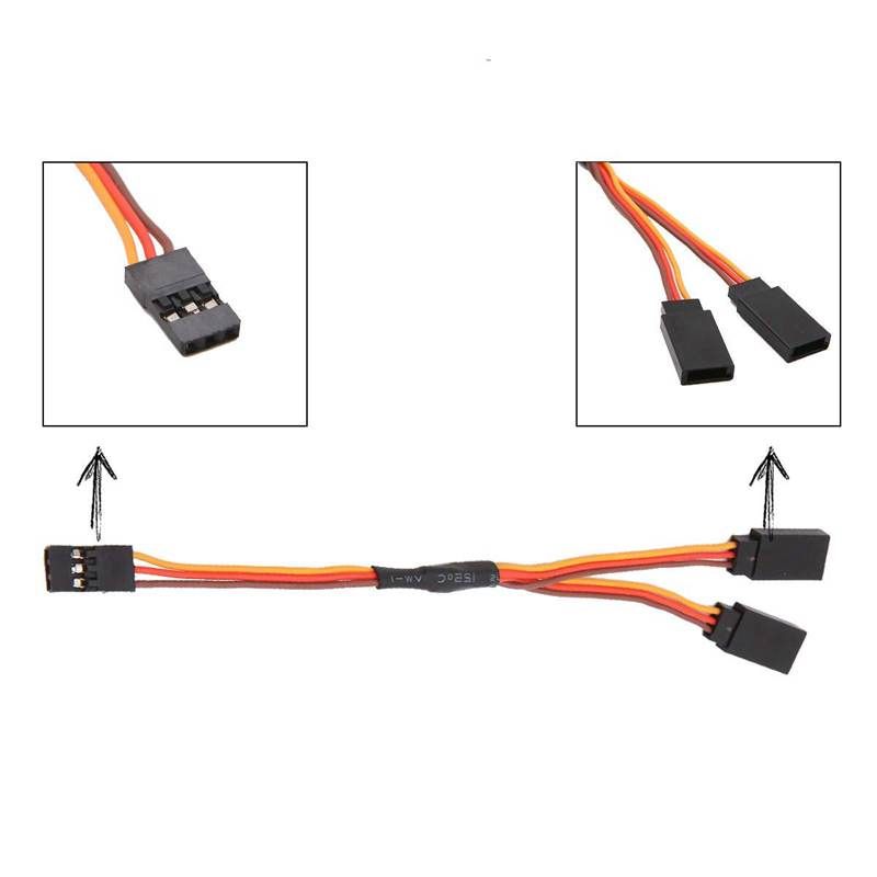 5Pcs 150mm Y Type Extended Line Extension Lead Wire Cable For Futaba Jr Y Harness Servo Lead Extension