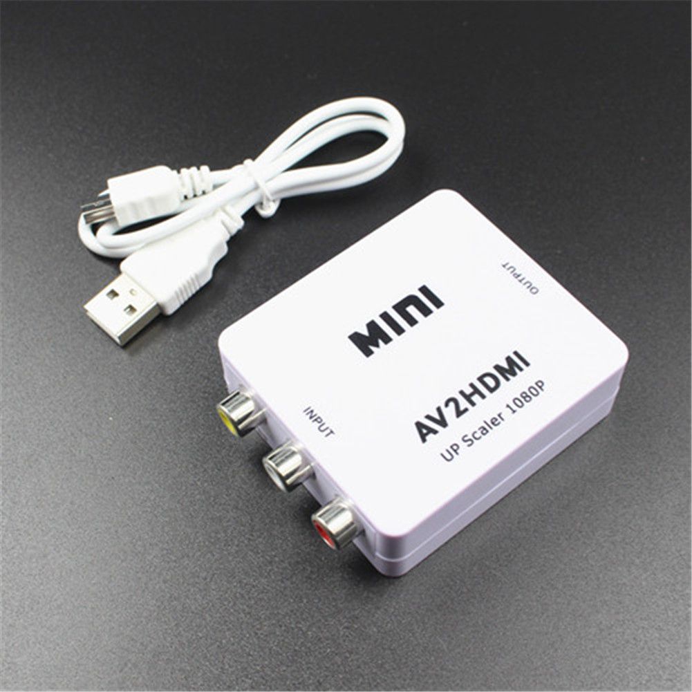 Yfashion AV o  Converter RCA Audio Video Converter Stable ransfer Safety Protection e Office Use