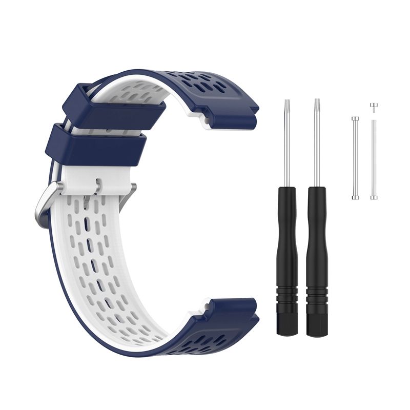 Silicone Replacement Watch Strap Wristband Strap for Garmins Forerunner 230 235 220 620 630 with Srews+Utility Knife 7