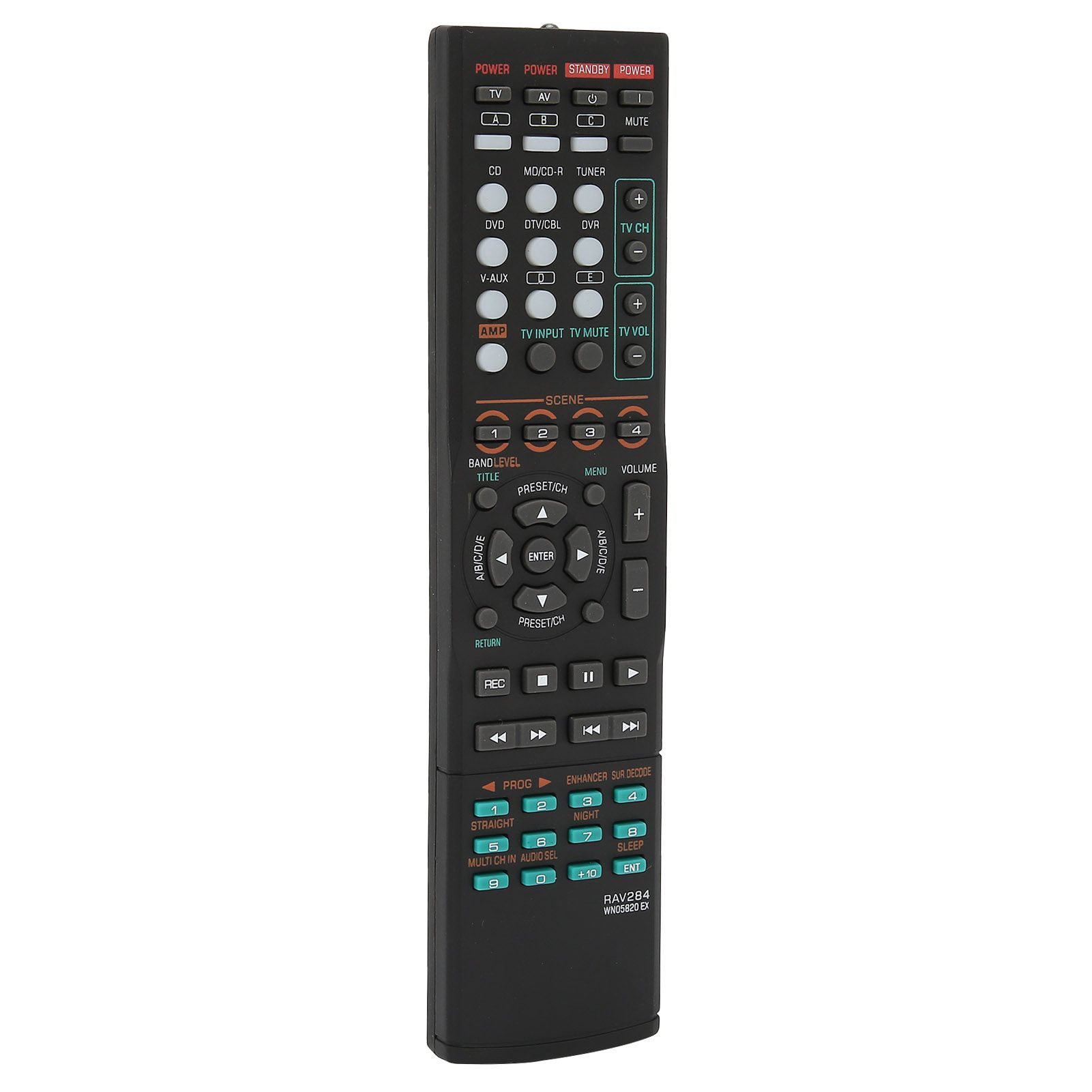 AV Receiver Accessory Durable Safe ABS Remote Control For RAV284