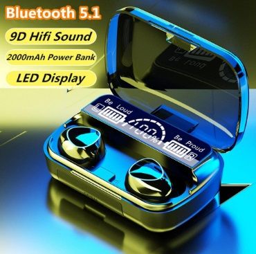 M10 TWS Wireless Earphone Touch Bluetooth Earplugs In The Ear Stereo Sport Headsets CVC8.0 Noise Reduction Headphones with Digital display black Good effect and easy to use - Headphone