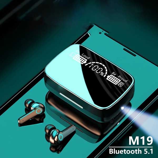 Bluetooth 5.1 Powerful Performance M19 Wireless Earbuds TWS 3D Touch Bluetooth Earbuds