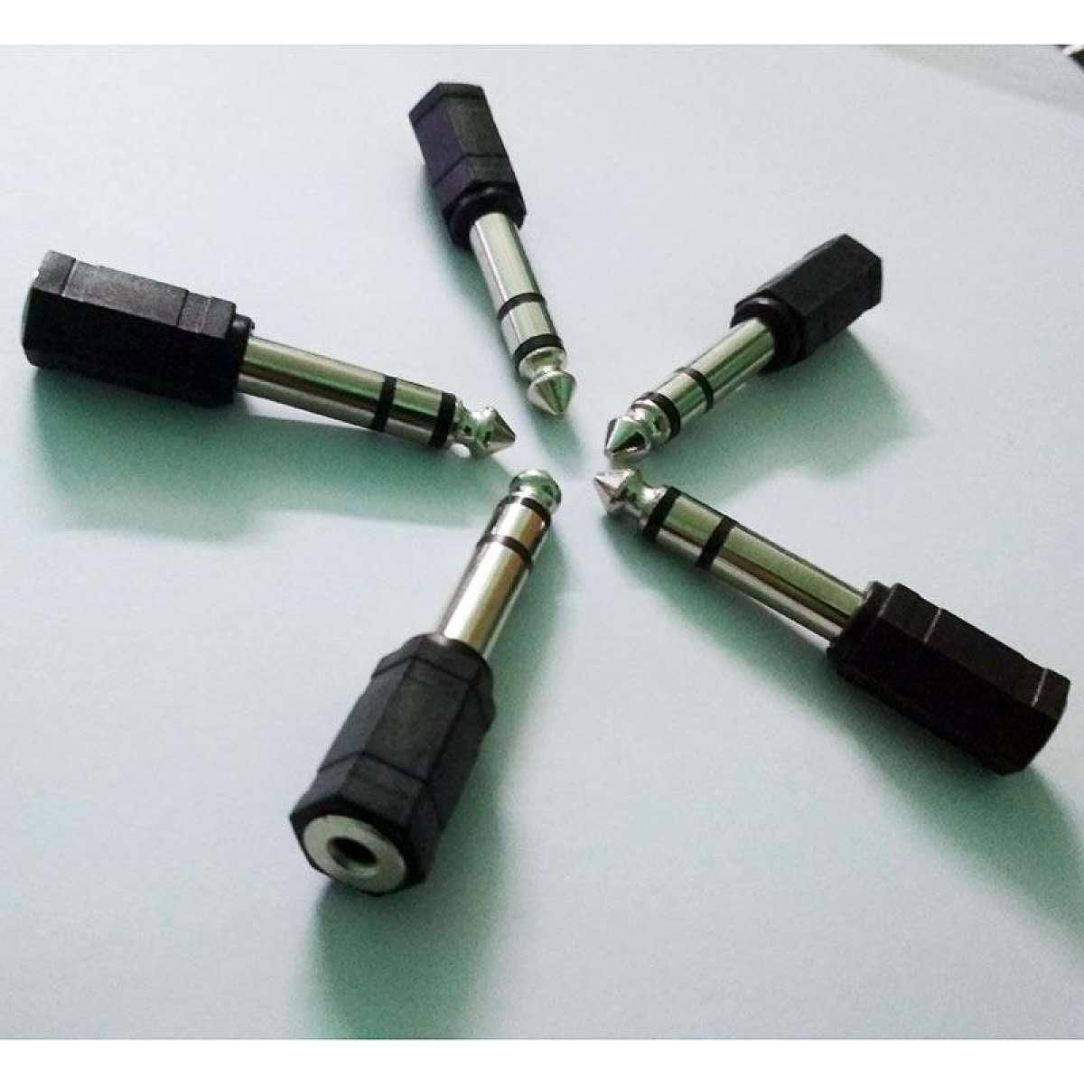 3.5mm to 6.35mm Stereo Jack Converter Adapter (5 ps)