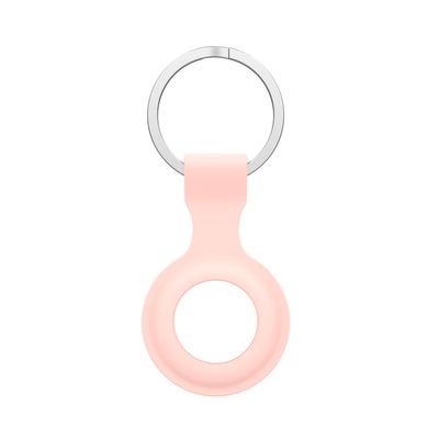 Yfashion Soft Silicone For Airtags Locator Protective  Sleeve Metal Ring Buckle Sports Soft Plastic Shell color
