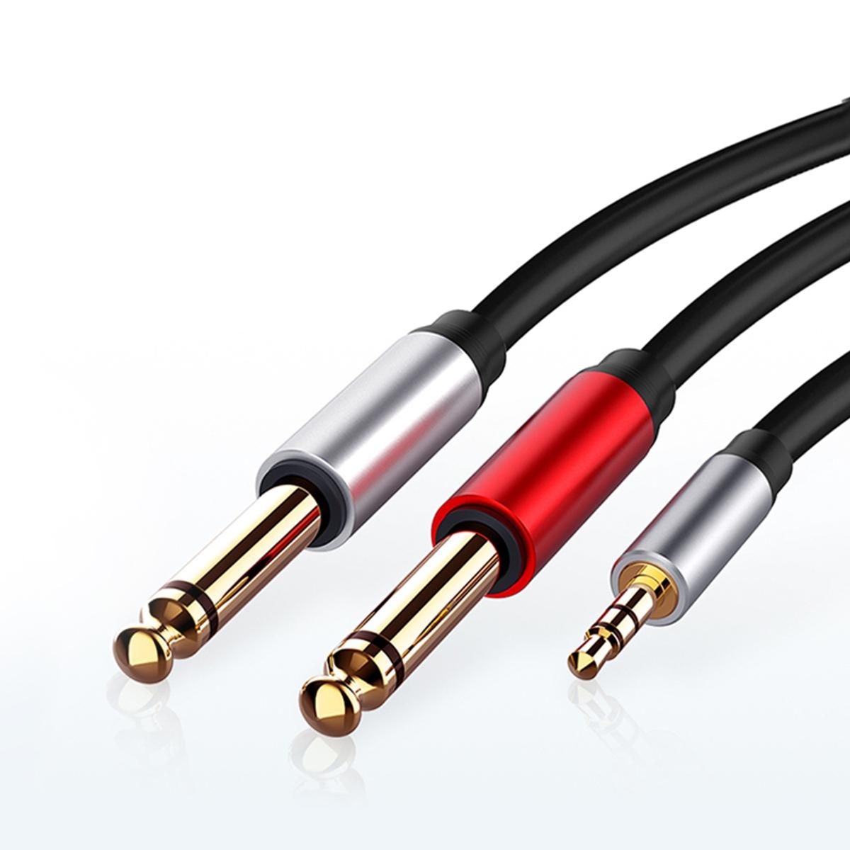 Jack 3.5mm to 6.35mm Adapter Audio Cable for Mixer Amplifier CD Player Speaker 6.5mm 3.5 Splitter Jack Male Audio Cable Length(m):1.5m