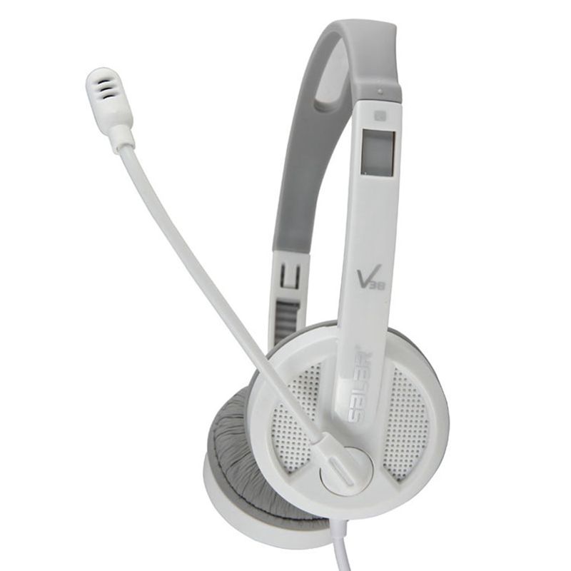 SALAR V38 3.5mm Head-Mounted Wired Headset with Microphone Illuminated Headphone Game Headset for PC Laptop