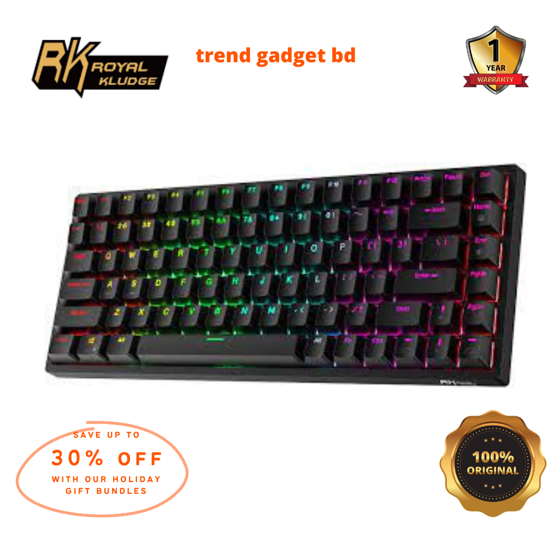 ROYAL KLUDGE RK84 84 Keys Wireless 80% Mechanical Gaming Keyboard