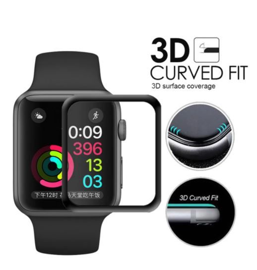 40mm 3D Curved Full Cover Tempered Glass For Apple Smart Watch