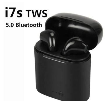 HBQ I7S TWS Double Dual Wireless 4.1 Bluetooth Earphone With Power Case - Bluetooth Headphone - ব্লুটুথ হেডফোন