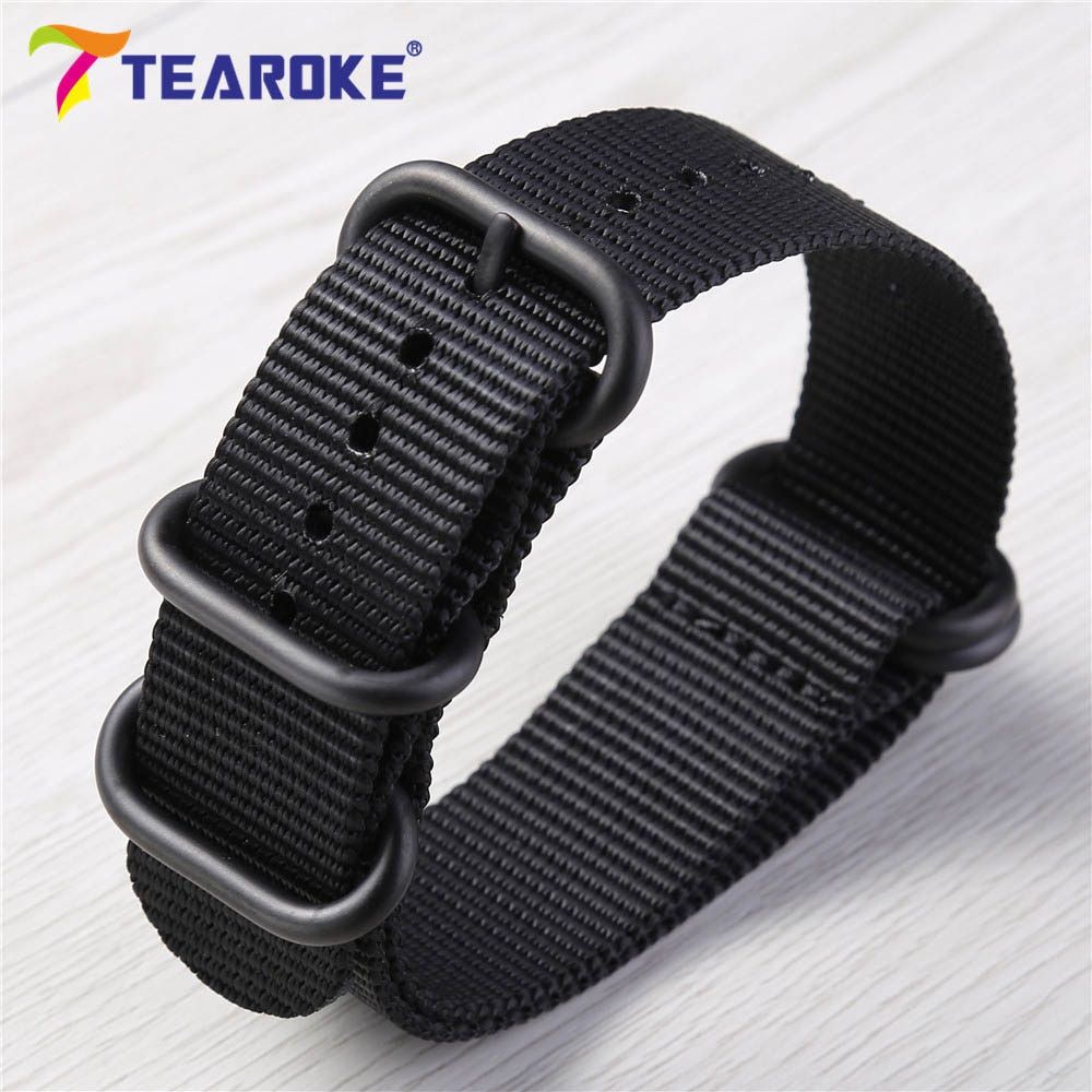 Wholesale 13 Color Heavy Duty Nylon Watchband NATO ZULU Strap 18mm 20mm 22mm 24mm Striped Rainbow Canvas Replacement Watch Band