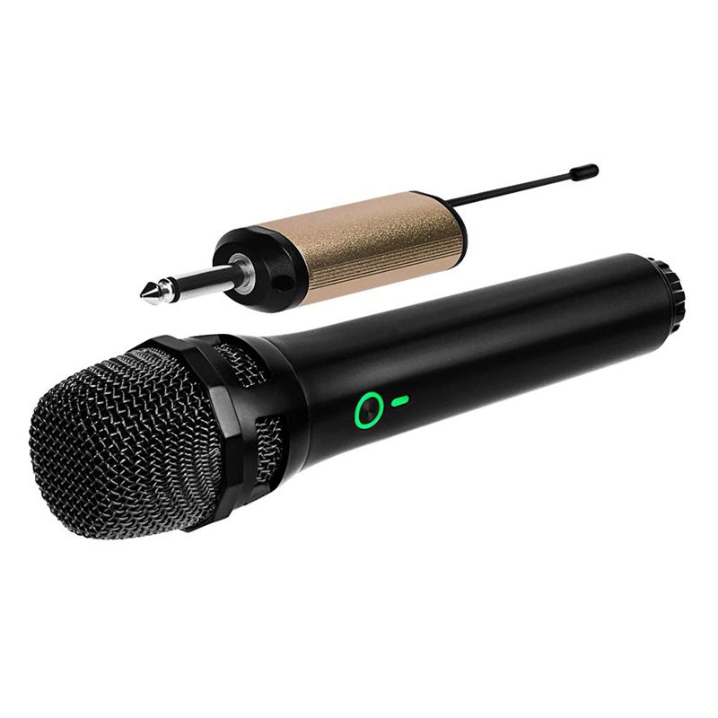 Wireless Dynamic Microphone, UHF Cordless Microphone System with Portable Receiver for House Parties, Karaoke, Meeting