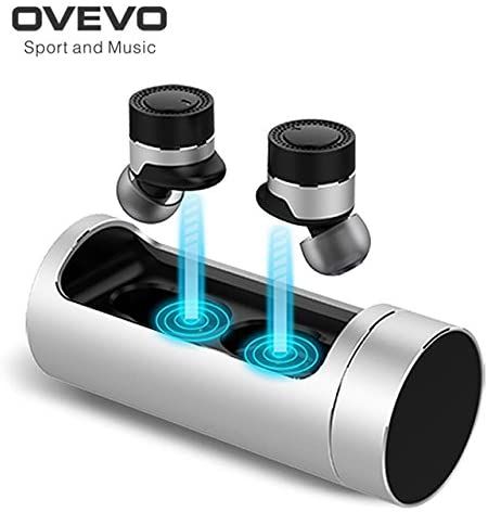 OVEVO Q62 Pro Bluetooth 4.2 Wireless Earphone 800mAh Charging Dock CVC 6.0 Noise Cancelling AAC - Black