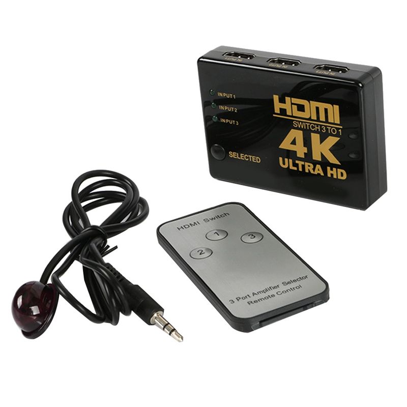 4K HDMI-Compatible Switcher 3IN1 4K 1080P AUTO Switch Splitter Cable Adapter Converter 2.0