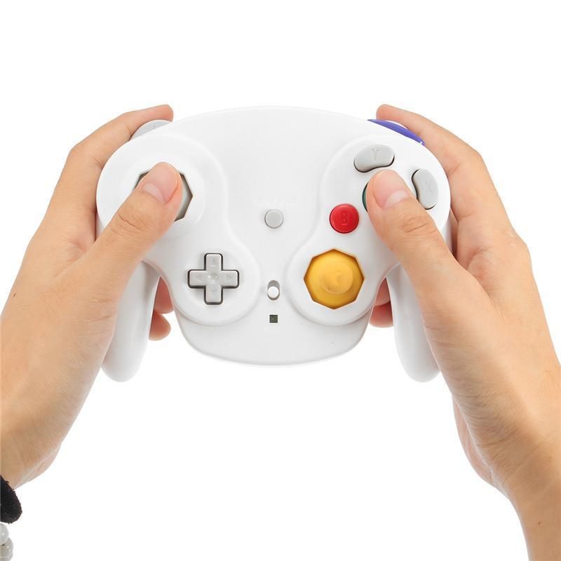 Wireless 2.4G Controller Game Gamepad + Receiver For Nintendo Gamecube NGC Wii -White