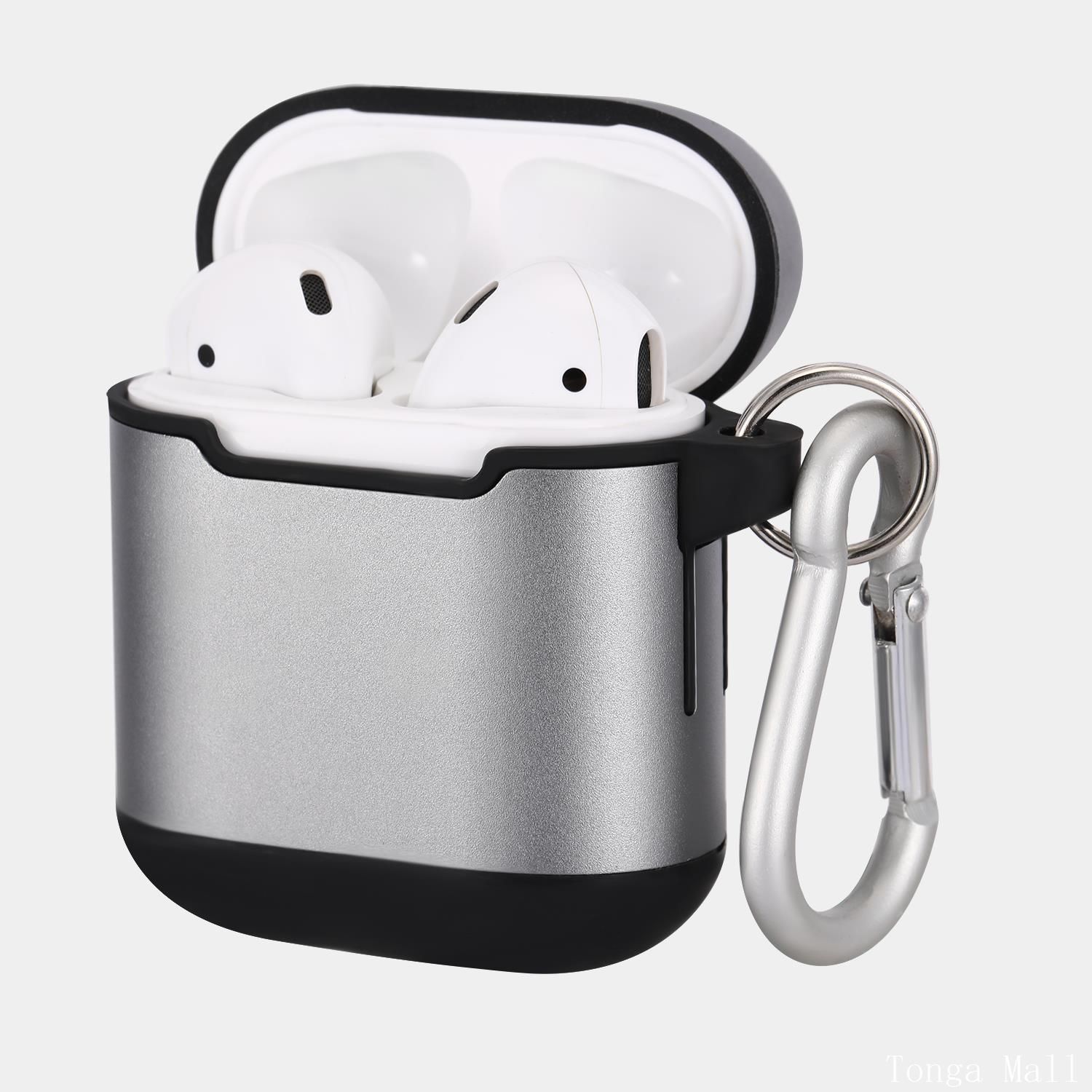 【MIGAPALAZA】 TPU + Metal Hybrid Case for Apple AirPods with Charging Case (2019) (2016)