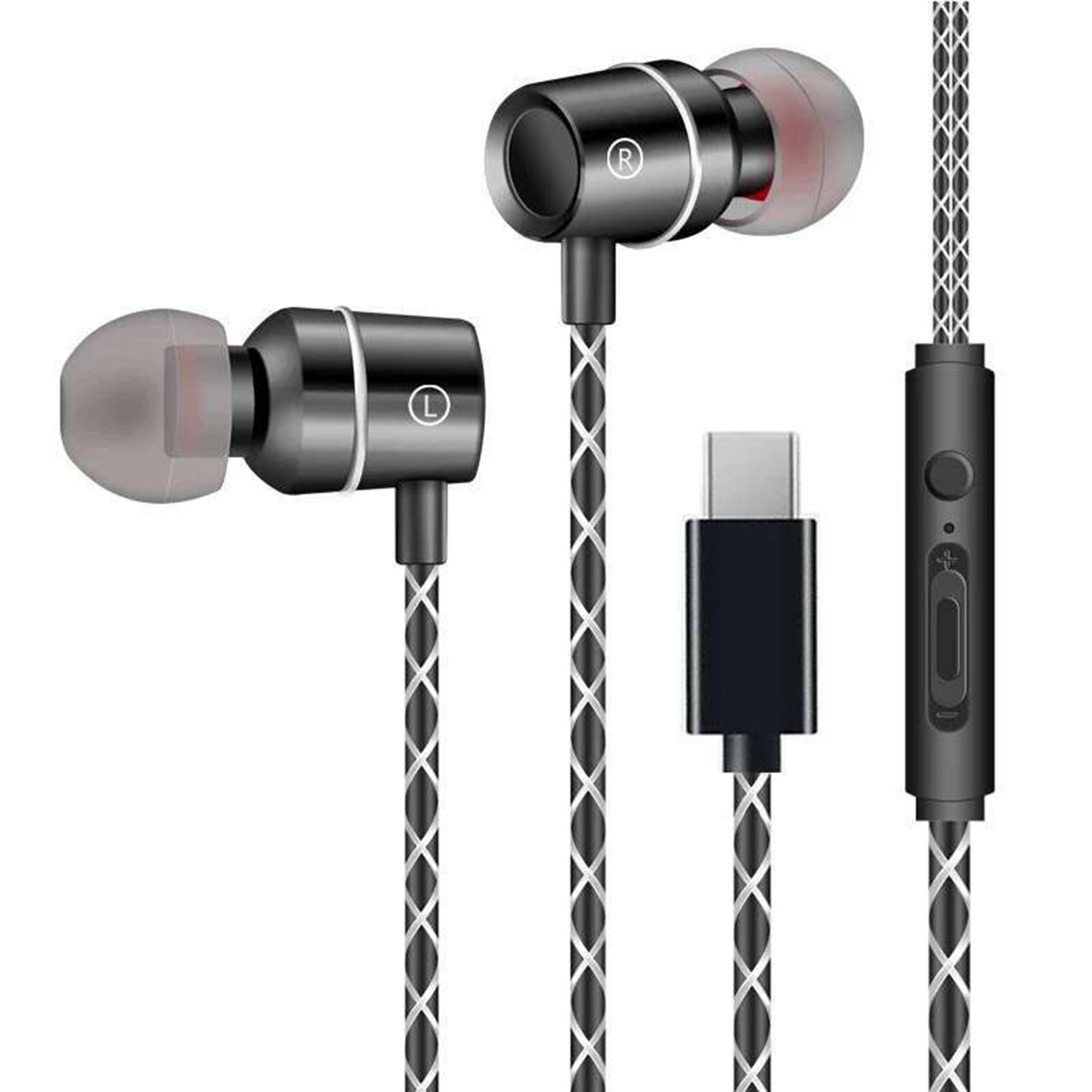 In-Ear Wired Earphone Dual Dynamic Coil with Microphone Wire-Control Headphone