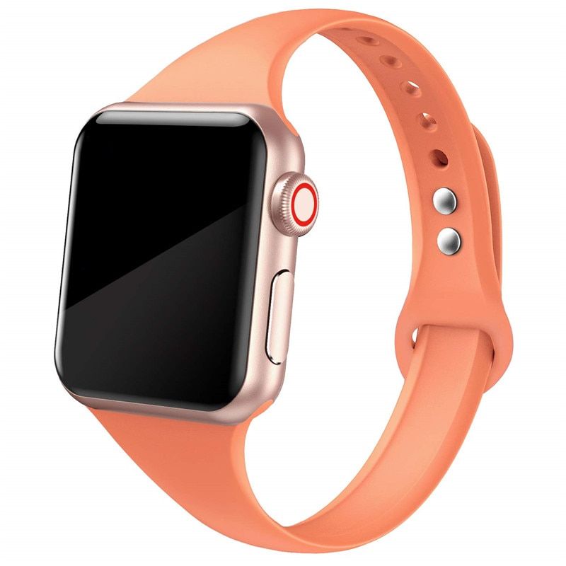 Slim strap for Apple watch band 44mm 40mm 38mm 42mm 44 mm soft Silicone wrsit belt correa bracelet iWatch serie 5 4 3 se 6 band