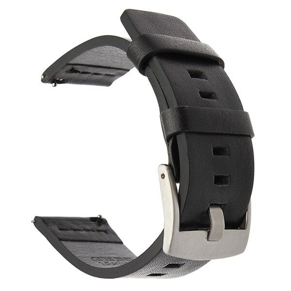 Universal 18 20 22 24mm High Quality Leather For Samsung Galaxy Watch 46mm 42mm Active 2 40 44mm Strap enuine Leather Bracelet