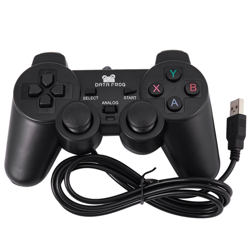 Data Frog Vibration Joystick Wired Usb Pc Controller For Pc Computer Laptop For Winxp/Win7/Win8/Win10 For Vista Black Gamepad