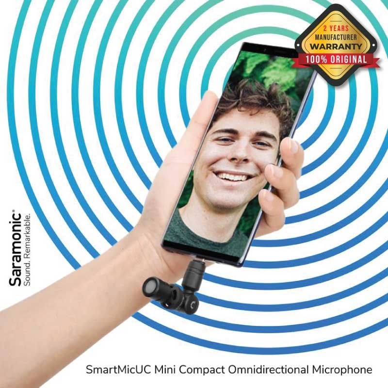 SARAMONIC SMARTMIC UC MINI ULTRA-COMPACT OMNIDIRECTIONAL CONDENSER USB-C MICROPHONE