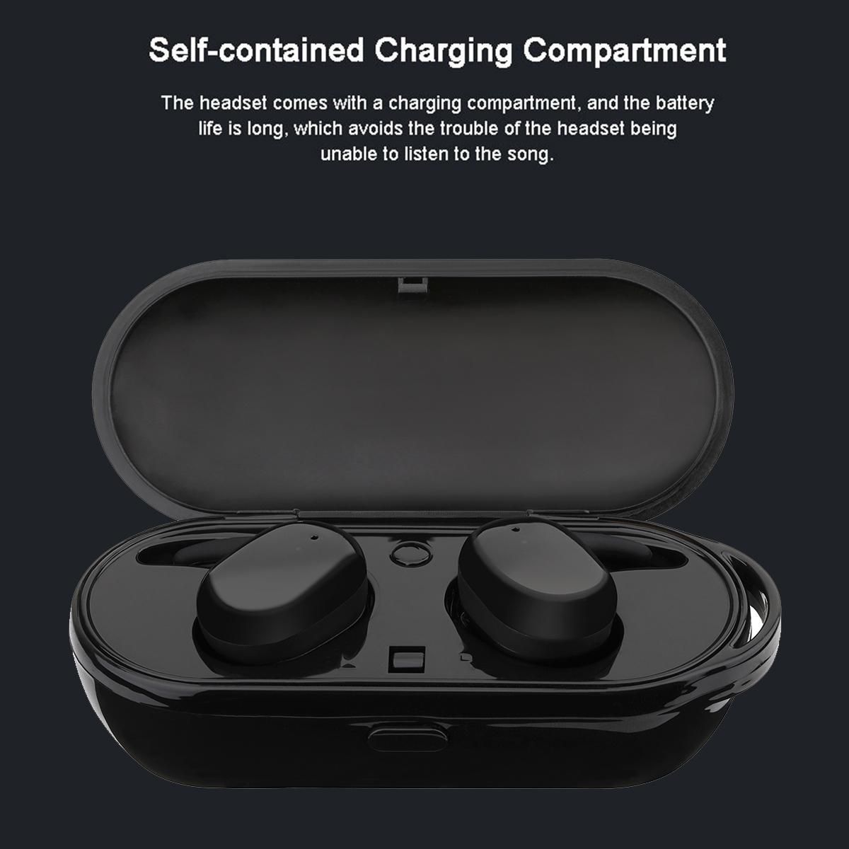 Bluetooth 5.0 Headset TWS Wireless Earphones Mini Earbuds Stereo Headphones IPX5(null)