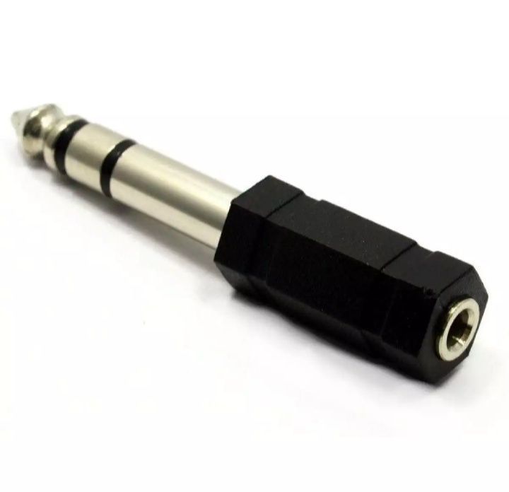 3.5 mm (3.5 mm) MONO socket to 6.35 mm stereo Jack converter Adaptor -  1 pcs